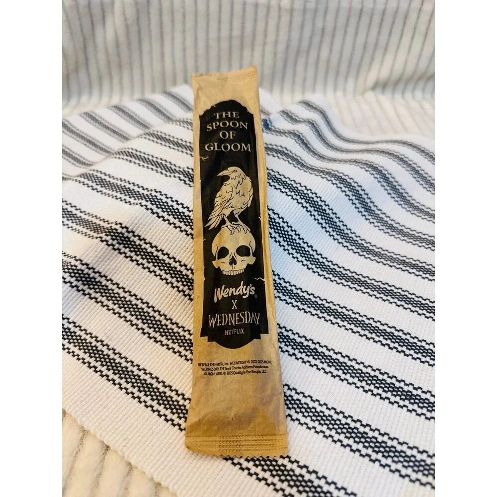 Wendy's Spoon Of Gloom-Wednesday Addams Netflix Meal Of Misfortune- New